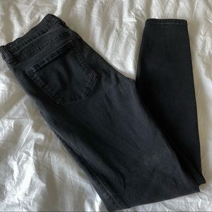 Madewell black roadtripper skinny jeans
